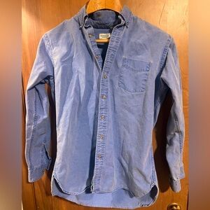 J.Peterman Company Denim Button Down Shirt, Single Pocket, Size L